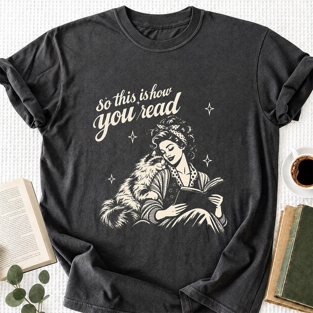 How You Read Ragdoll Printed T-Shirt | Cat Lover Reader Gift Dark Heather