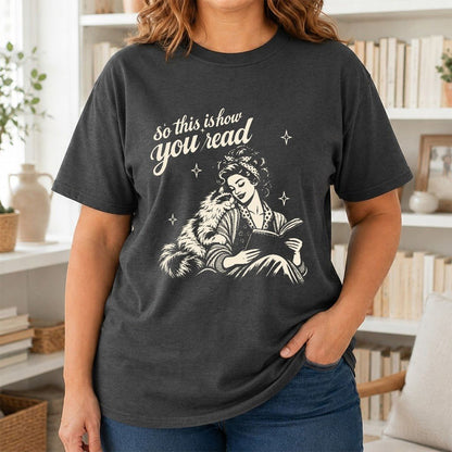 How You Read Ragdoll Printed T-Shirt | Cat Lover Reader Gift Dark Heather