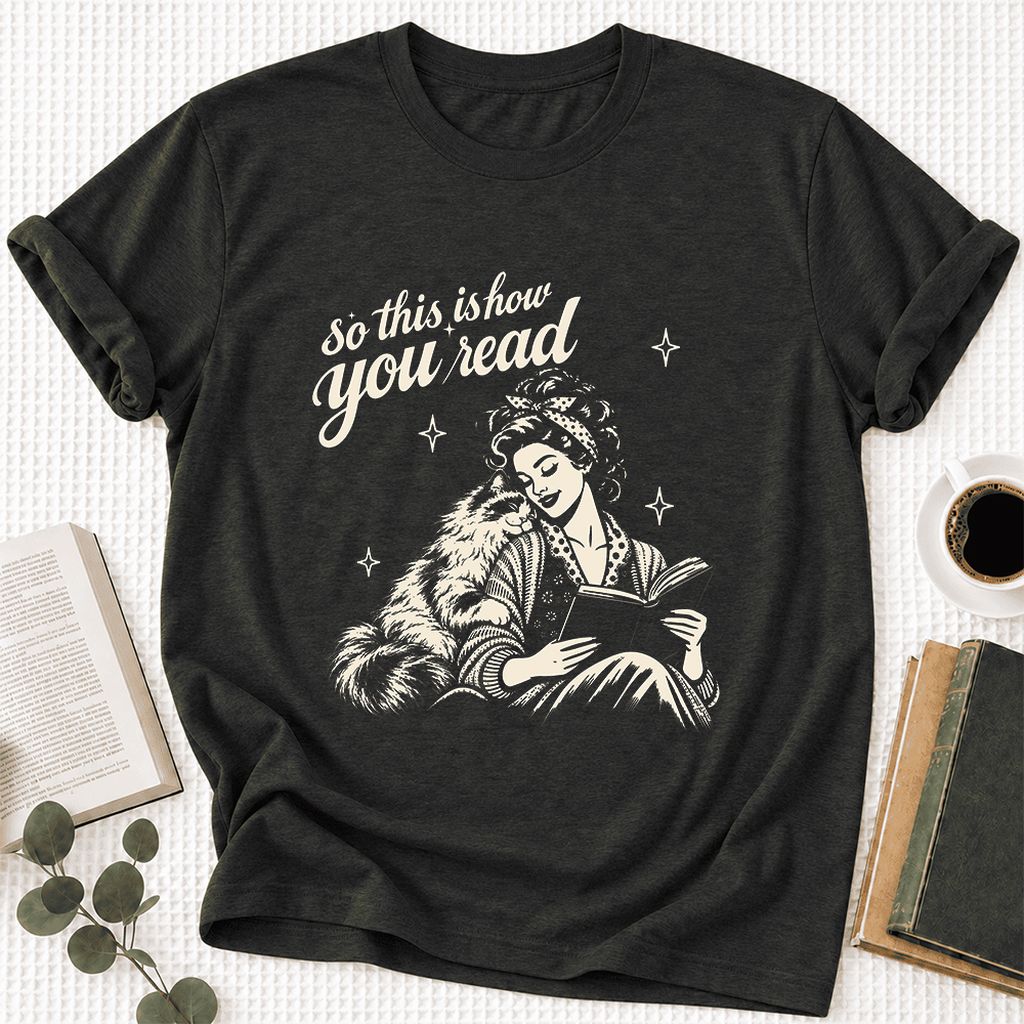 So This Is How You Read Ragdoll Ultra-Soft Cotton T-Shirt | Reader Gift Black Heather