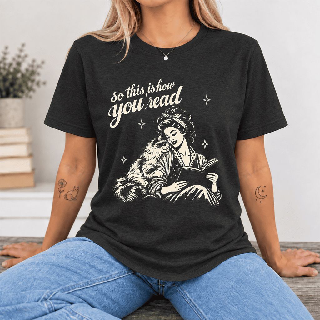 So This Is How You Read Ragdoll Ultra-Soft Cotton T-Shirt | Reader Gift Black Heather