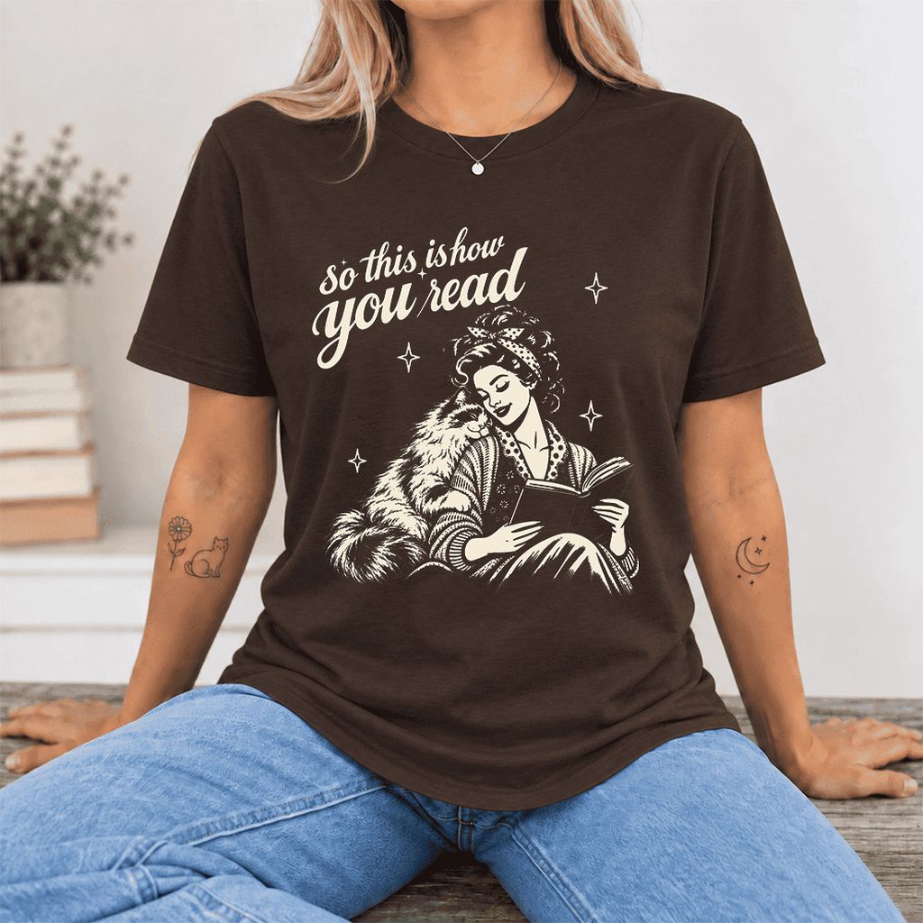 So This Is How You Read Ragdoll Ultra-Soft Cotton T-Shirt | Reader Gift Brown