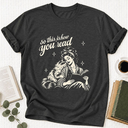 So This Is How You Read Ragdoll Ultra-Soft Cotton T-Shirt | Reader Gift Dark Grey Heather