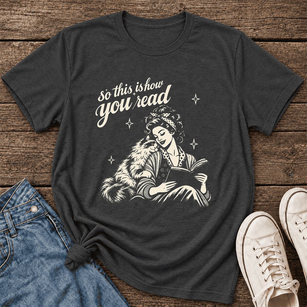 So This Is How You Read Ragdoll Ultra-Soft Cotton T-Shirt | Reader Gift Dark Grey Heather