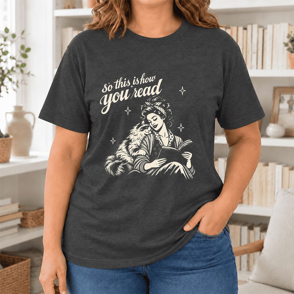 So This Is How You Read Ragdoll Ultra-Soft Cotton T-Shirt | Reader Gift Dark Grey Heather