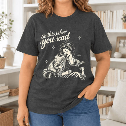 So This Is How You Read Ragdoll Ultra-Soft Cotton T-Shirt | Reader Gift Dark Grey Heather