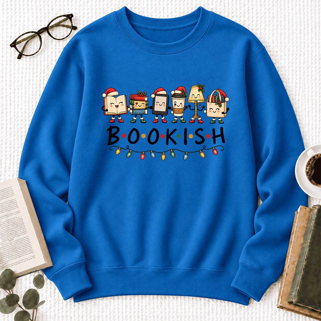 Bookish Things Softstyle Sweatshirt | Christmas Reader Gift Royal