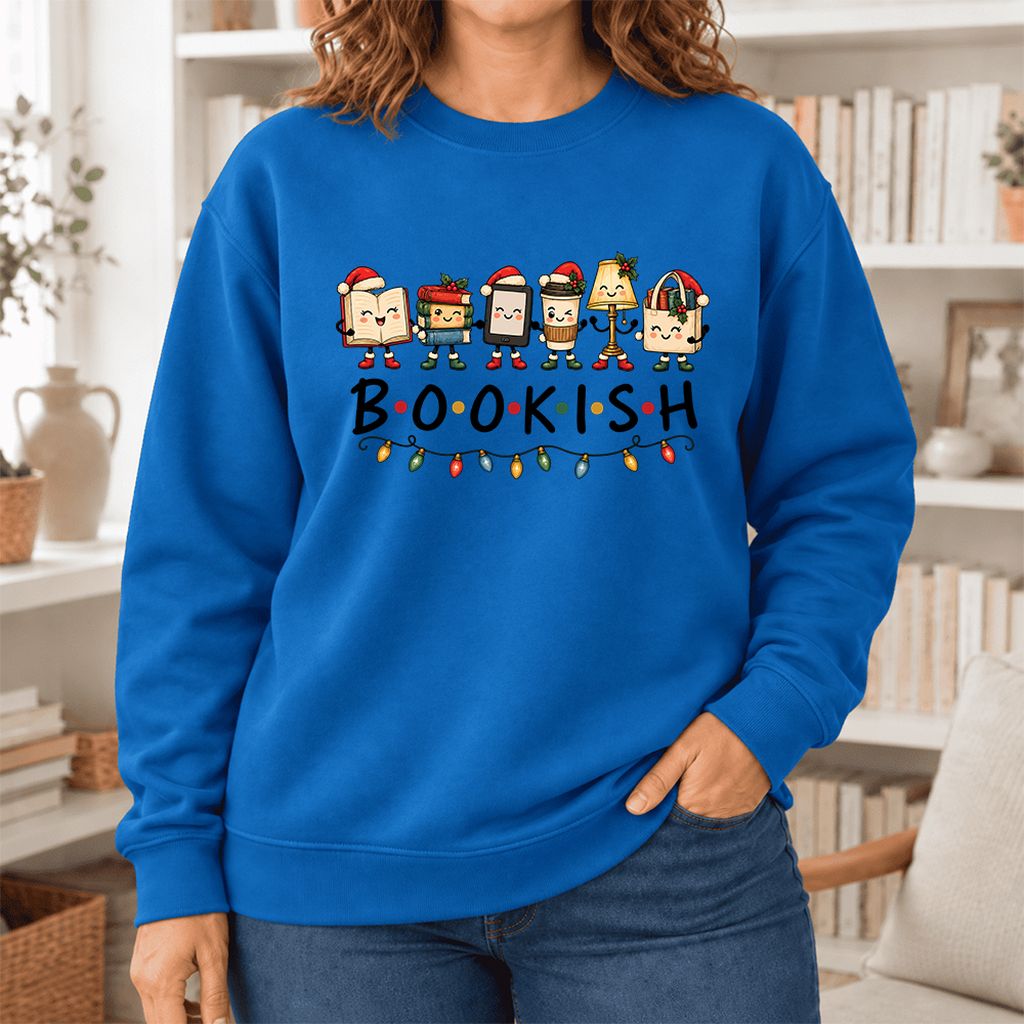 Bookish Things Softstyle Sweatshirt | Christmas Reader Gift Royal