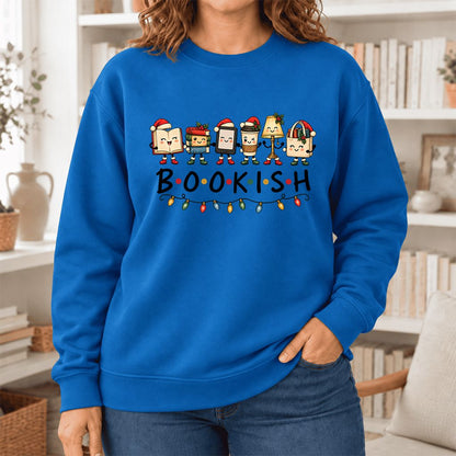 Bookish Things Softstyle Sweatshirt | Christmas Reader Gift Royal