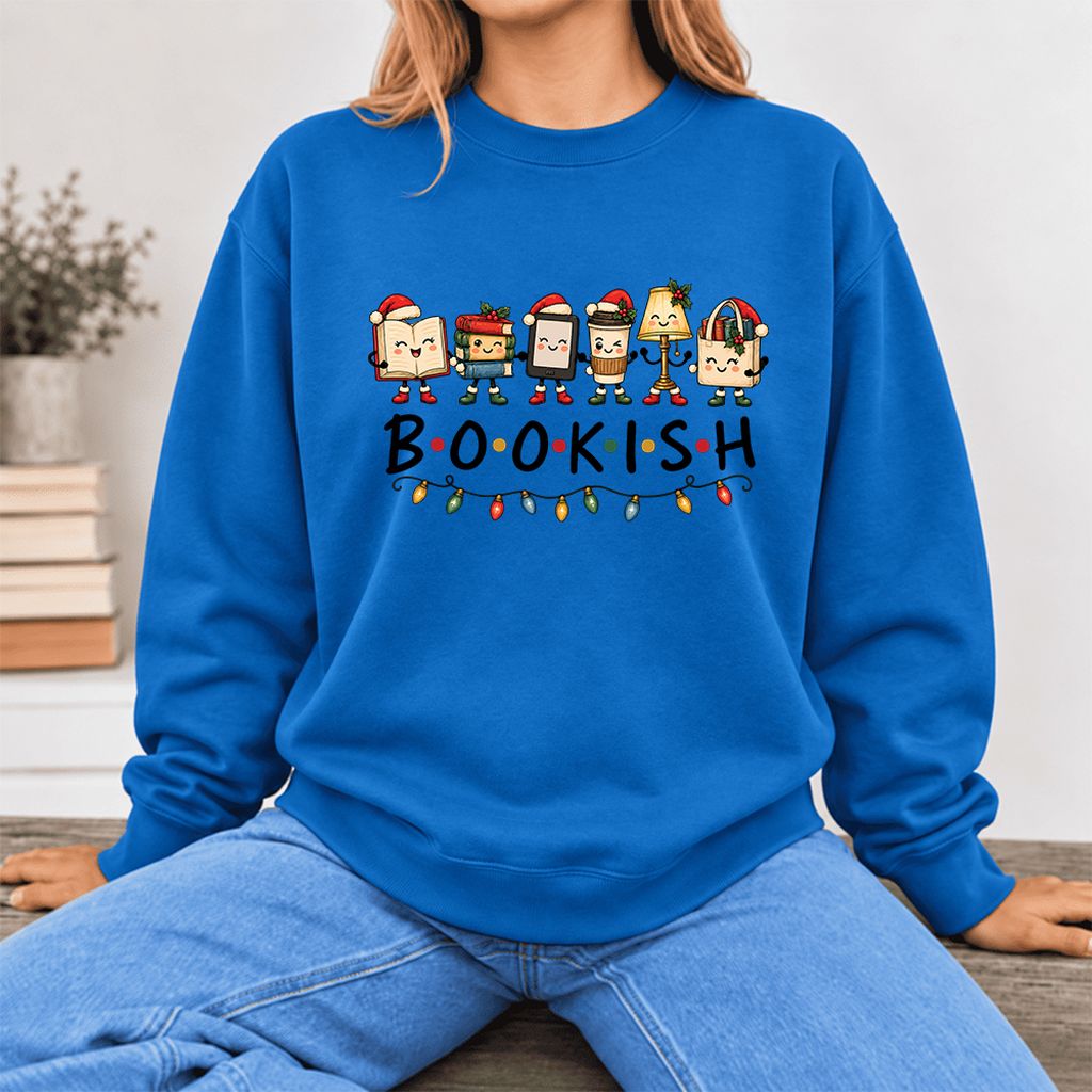 Bookish Things Softstyle Sweatshirt | Christmas Reader Gift Royal