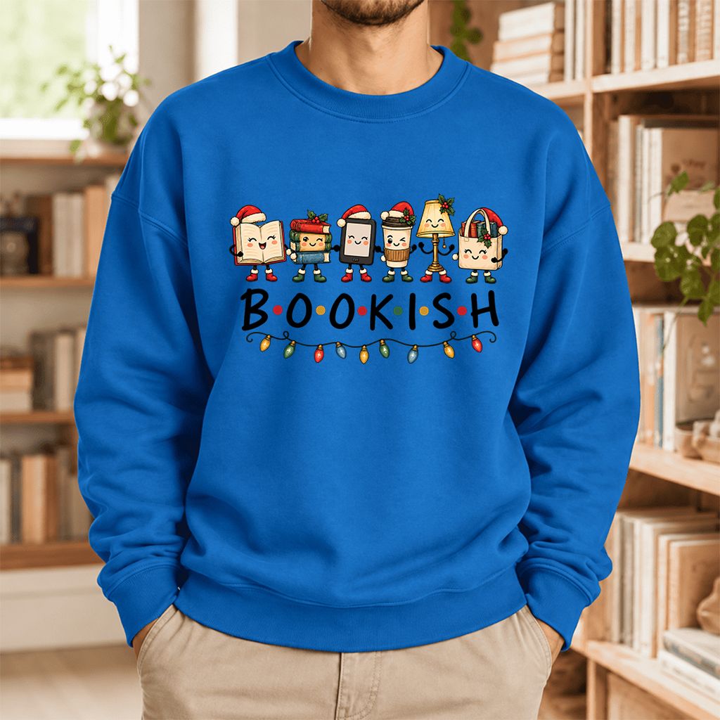 Bookish Things Softstyle Sweatshirt | Christmas Reader Gift Royal