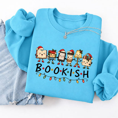 Bookish Things Softstyle Sweatshirt | Christmas Reader Gift Sky