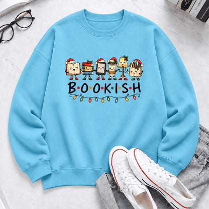 Bookish Things Softstyle Sweatshirt | Christmas Reader Gift Sky