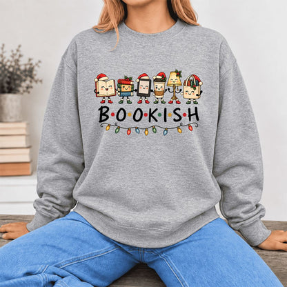 Bookish Things Softstyle Sweatshirt | Christmas Reader Gift Sport Grey