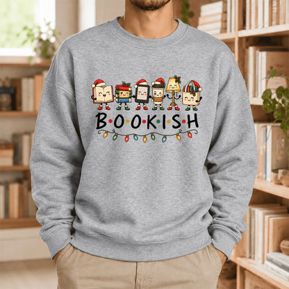 Bookish Things Softstyle Sweatshirt | Christmas Reader Gift Sport Grey