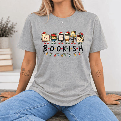 BOOKISH Things Ultra-Soft Cotton T-Shirt | Christmas Book Lover Gift Athletic Heather