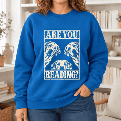 Are You Reading Labrador Retriever Softstyle Sweatshirt | Dog Lover Reader Gift Royal