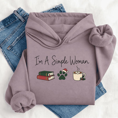 I'm A Simple Woman Softstyle Hoodie | Christmas Reader Gift Paragon