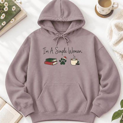 I'm A Simple Woman Softstyle Hoodie | Christmas Reader Gift Paragon
