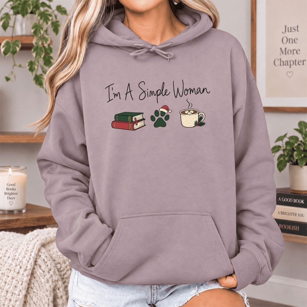 I'm A Simple Woman Softstyle Hoodie | Christmas Reader Gift Paragon