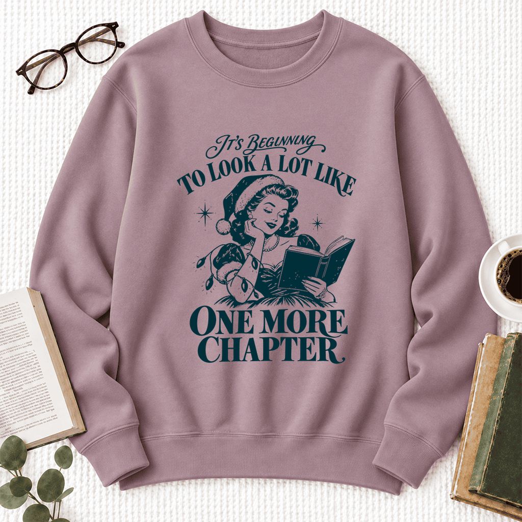 Look A Lot Like One More Chapter Softstyle Sweatshirt | Christmas Reader Gift Paragon