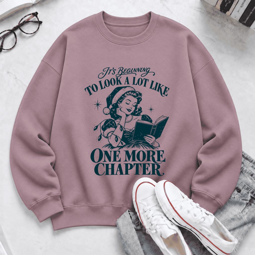 Look A Lot Like One More Chapter Softstyle Sweatshirt | Christmas Reader Gift Paragon