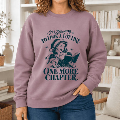 Look A Lot Like One More Chapter Softstyle Sweatshirt | Christmas Reader Gift Paragon