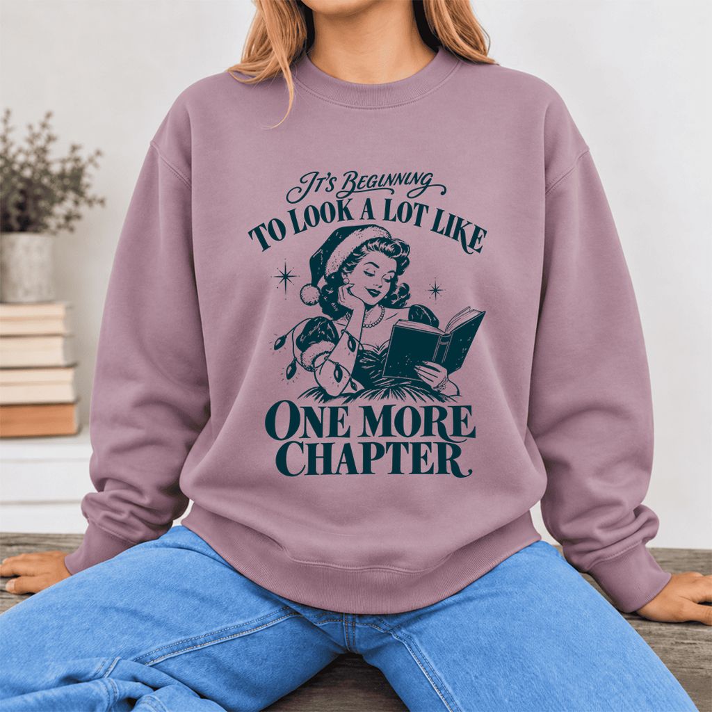 Look A Lot Like One More Chapter Softstyle Sweatshirt | Christmas Reader Gift Paragon