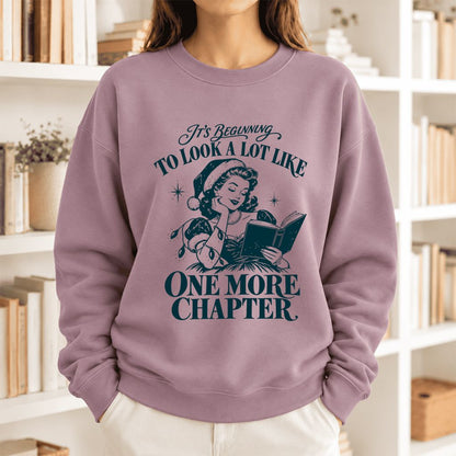 Look A Lot Like One More Chapter Softstyle Sweatshirt | Christmas Reader Gift Paragon