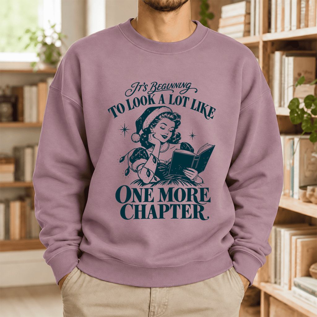 Look A Lot Like One More Chapter Softstyle Sweatshirt | Christmas Reader Gift Paragon