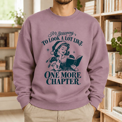 Look A Lot Like One More Chapter Softstyle Sweatshirt | Christmas Reader Gift Paragon