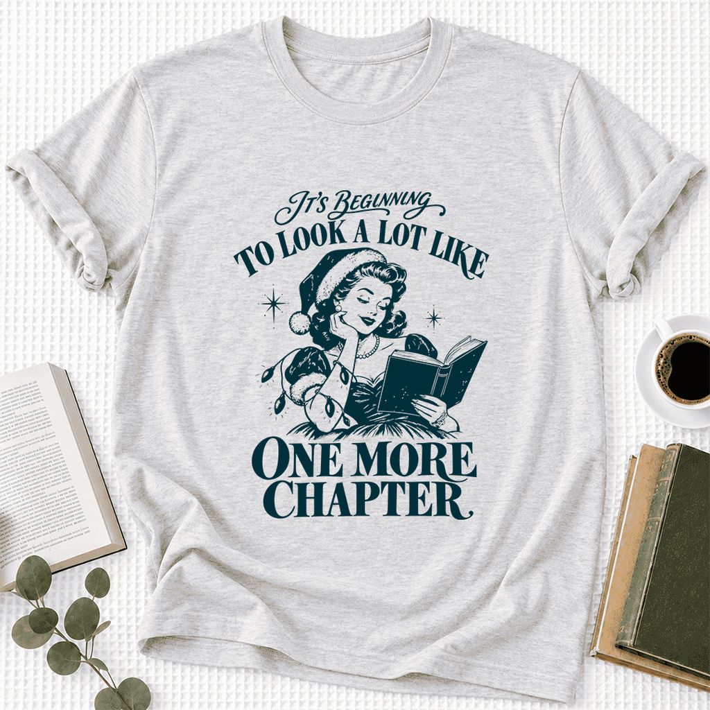 One More Chapter Ultra-Soft Cotton T-Shirt | Christmas Reader Gift Ash