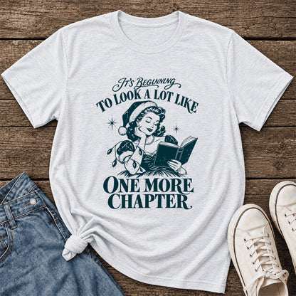 One More Chapter Ultra-Soft Cotton T-Shirt | Christmas Reader Gift Ash