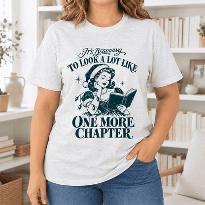 One More Chapter Ultra-Soft Cotton T-Shirt | Christmas Reader Gift Ash