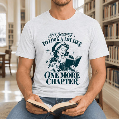 One More Chapter Ultra-Soft Cotton T-Shirt | Christmas Reader Gift Ash