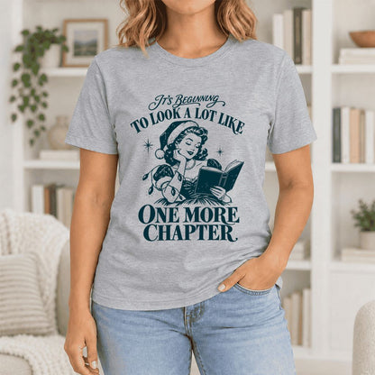 One More Chapter Ultra-Soft Cotton T-Shirt | Christmas Reader Gift Athletic Heather