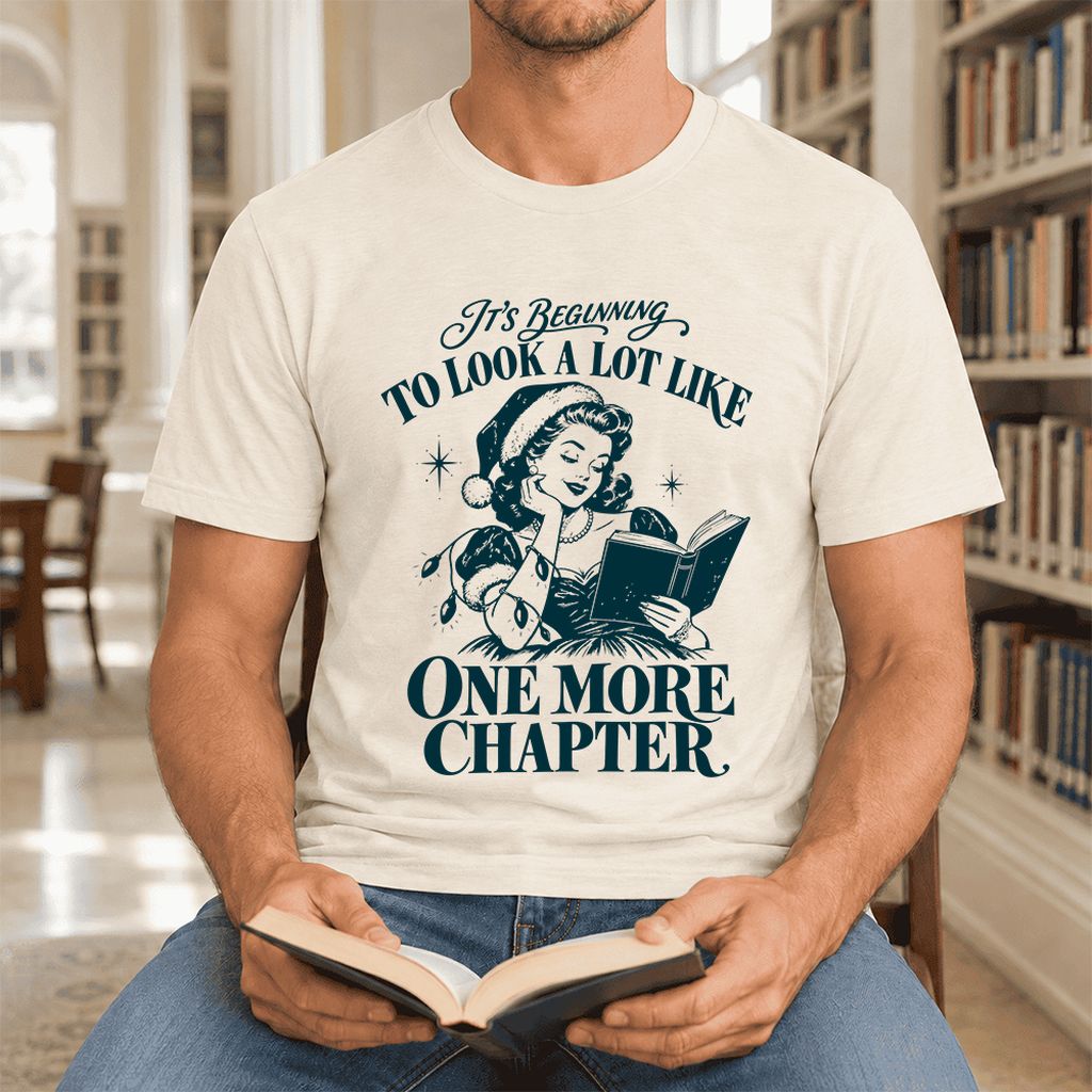 One More Chapter Ultra-Soft Cotton T-Shirt | Christmas Reader Gift Natural