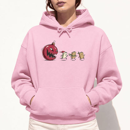 Christmas Book Chase Softstyle Hoodie | Holiday Book Lover Gift Light Pink