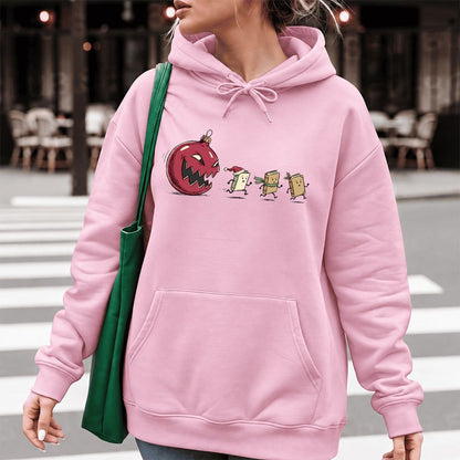 Christmas Book Chase Softstyle Hoodie | Holiday Book Lover Gift Light Pink