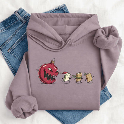 Christmas Book Chase Softstyle Hoodie | Holiday Book Lover Gift Paragon