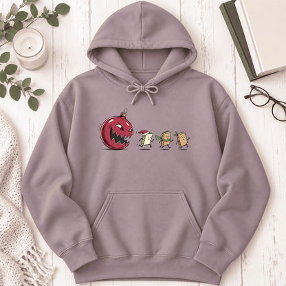 Christmas Book Chase Softstyle Hoodie | Holiday Book Lover Gift Paragon