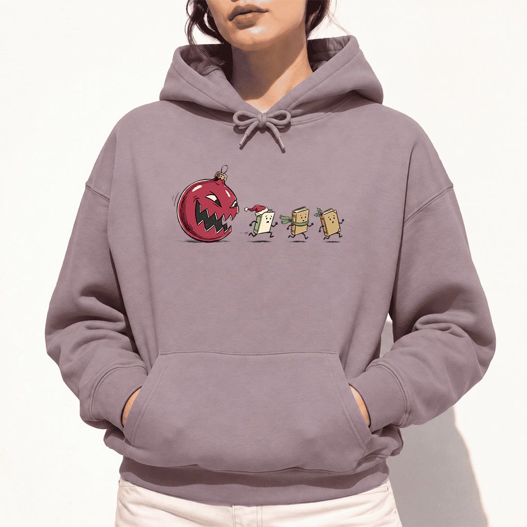 Christmas Book Chase Softstyle Hoodie | Holiday Book Lover Gift Paragon