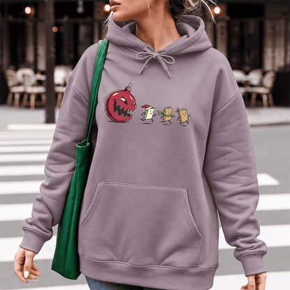Christmas Book Chase Softstyle Hoodie | Holiday Book Lover Gift Paragon