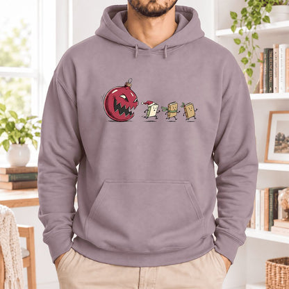 Christmas Book Chase Softstyle Hoodie | Holiday Book Lover Gift Paragon