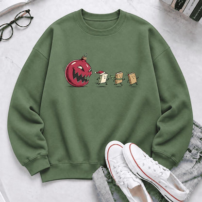 Christmas Book Chase Softstyle Sweatshirt | Holiday Book Lover Gift Military Green