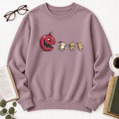Christmas Book Chase Softstyle Sweatshirt | Holiday Book Lover Gift Paragon