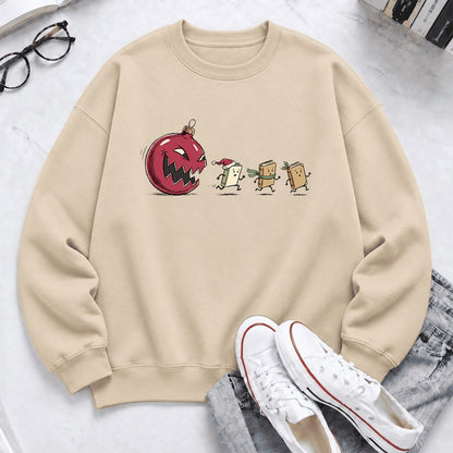 Christmas Book Chase Softstyle Sweatshirt | Holiday Book Lover Gift Sand