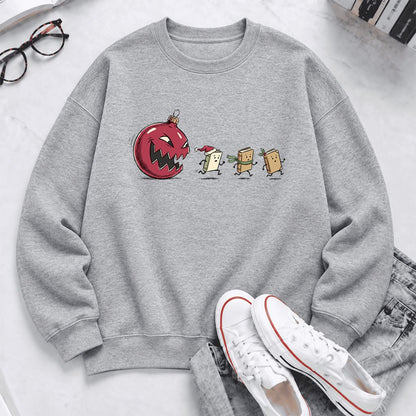 Christmas Book Chase Softstyle Sweatshirt | Holiday Book Lover Gift Sport Grey