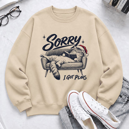 Sorry I Got Plans Softstyle Sweatshirt | Christmas Reader Gift Sand