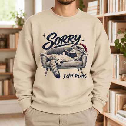 Sorry I Got Plans Softstyle Sweatshirt | Christmas Reader Gift Sand