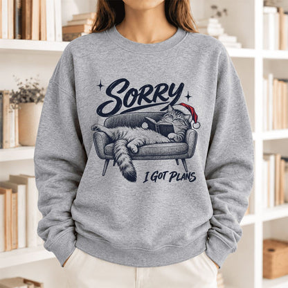 Sorry I Got Plans Softstyle Sweatshirt | Christmas Reader Gift Sport Grey